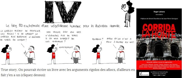 Insolente Veggie Corrida la honte Roger Lahana Editions du Puits de Roulle