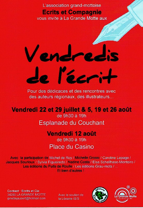 vendredis de l'écrit La Grande Motte