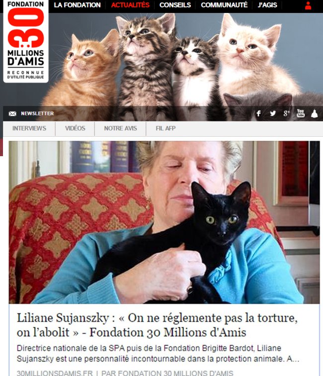Liliane Sujanszky Stéphanie Lahana 30 millions d'amis protection animale